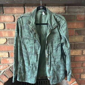 Women's Green Camouflage Utility Jacket